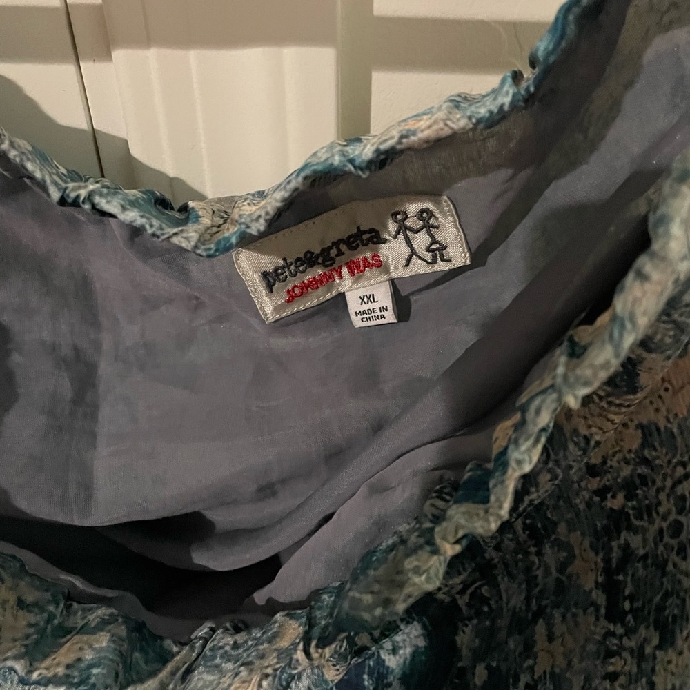 Johnny Was Santorini Maxi Silk Skirt XXL - Picture 9 of 10
